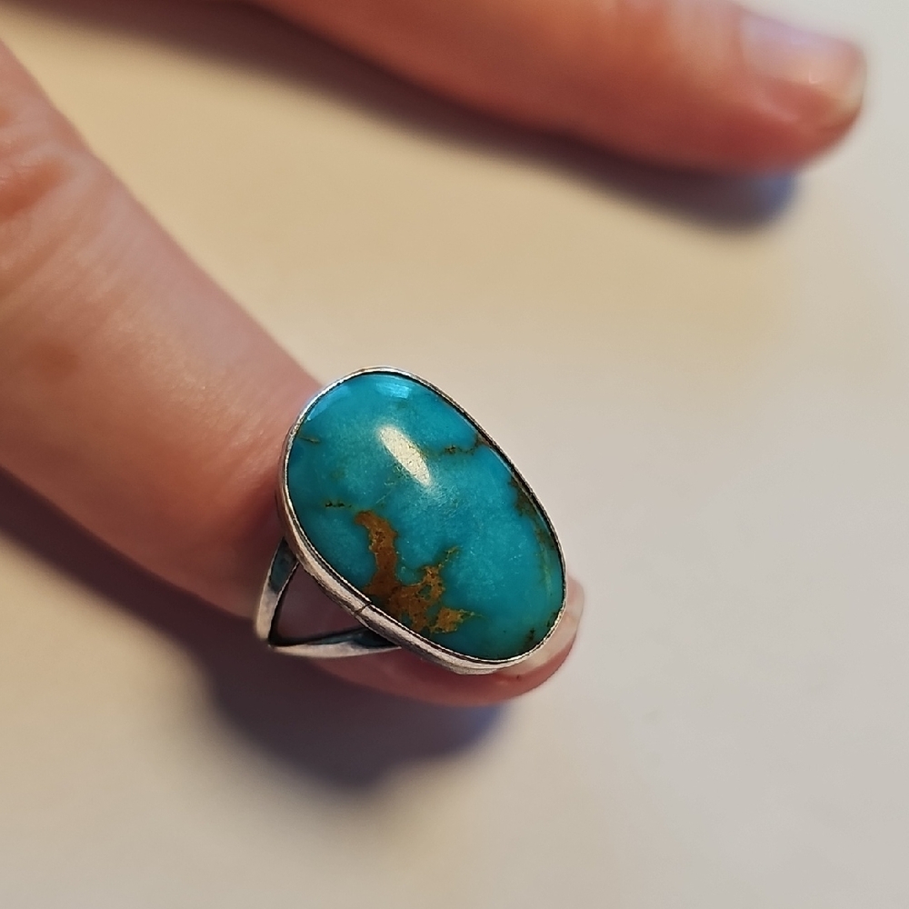 C Jones Turquoise Ring Size 7.5